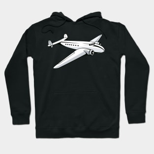 Vintage Twin Engine Propeller Airplane Retro Hoodie